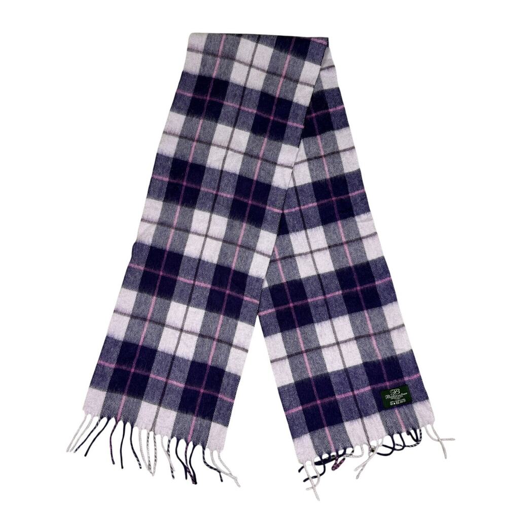 Ballantrae Edinburgh Wool Purple Plaid Scarf